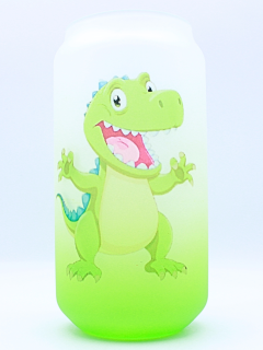 Sklenička Dinosaurus_zelená